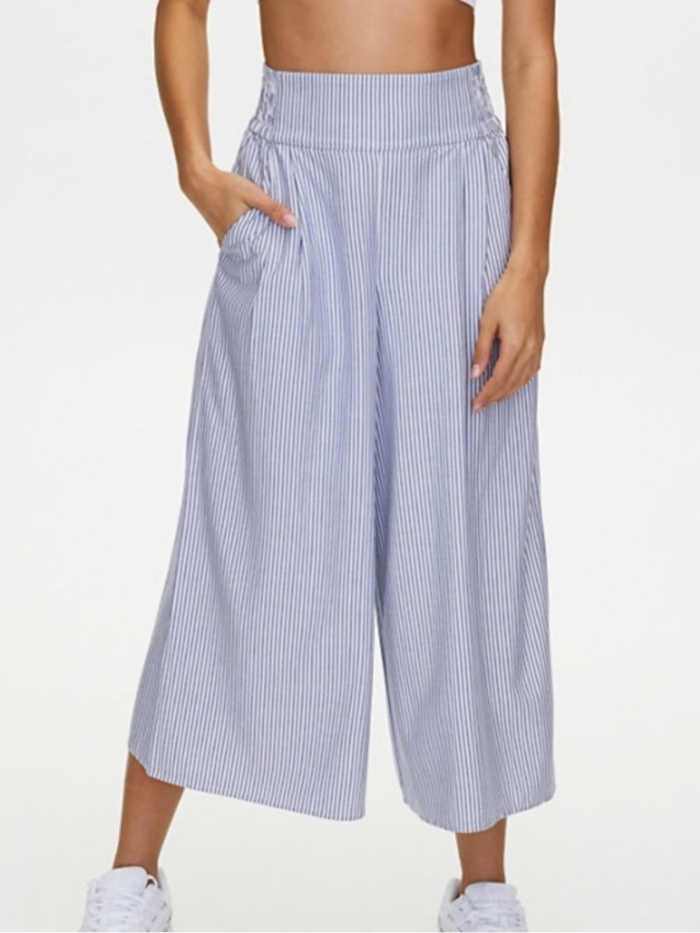 SUNDAY BEST Sullivan Pants - Blue and White Striped Wide Leg
